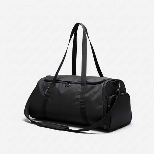 Men's Leather Gym Bag Black