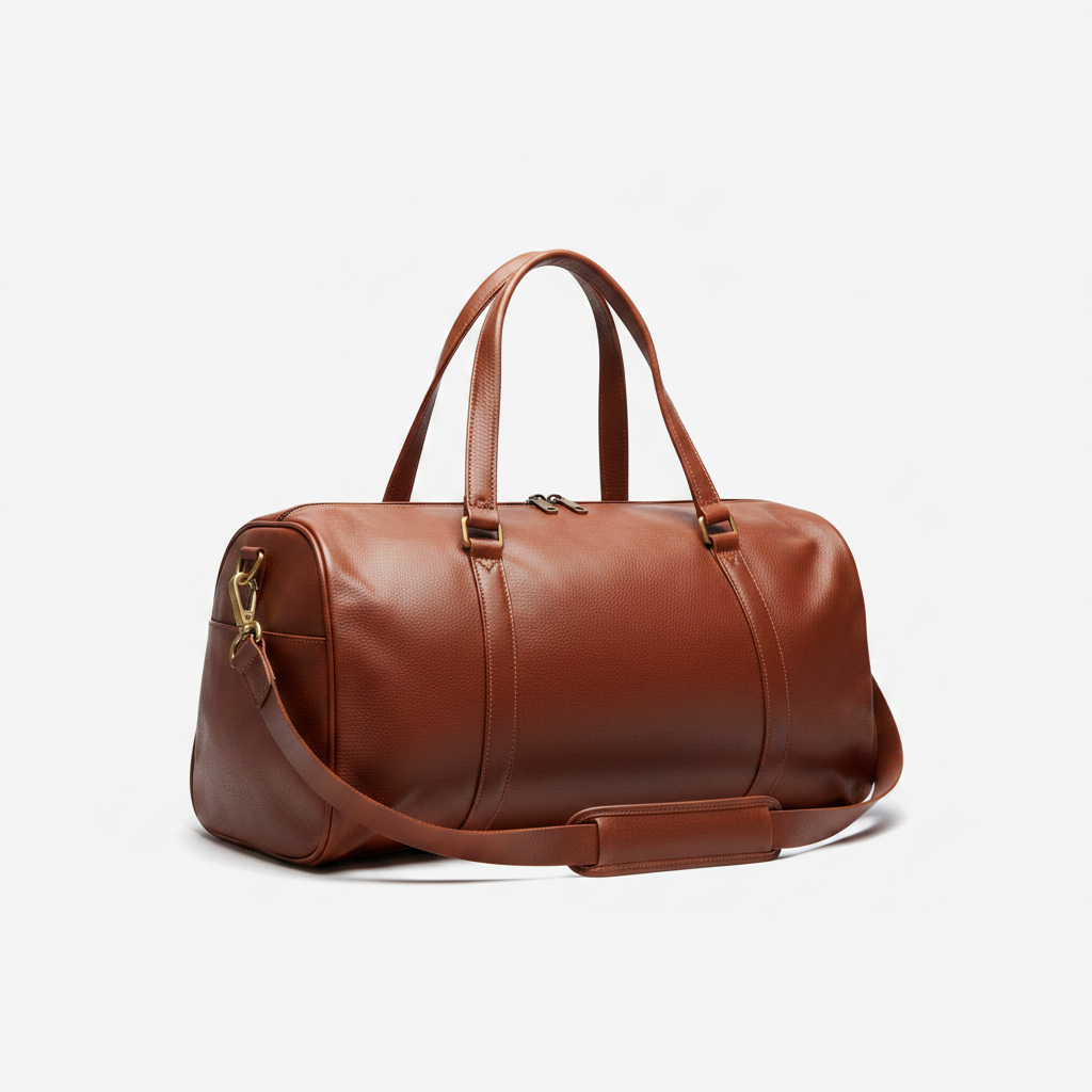 Men's Leather Gym Bag Chocolate