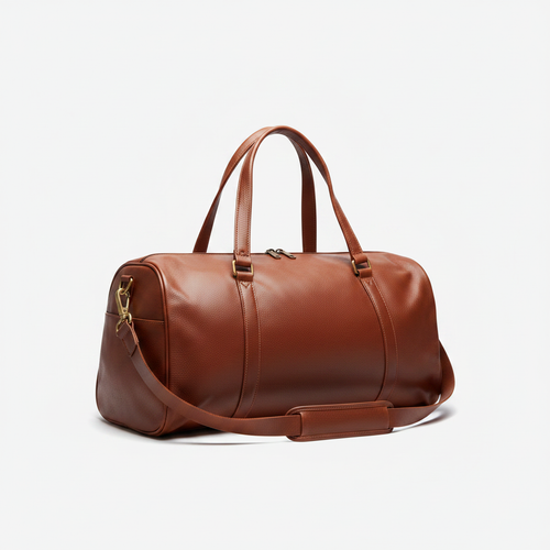 Men's Leather Gym Bag Chocolate