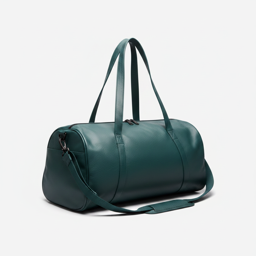 Men's Leather Gym Bag Dark Teal