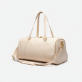 Women's Leather Gym Bag Cream